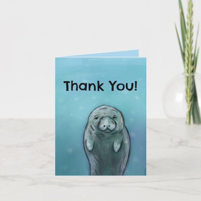Thank You Card (Manatee) (Front)