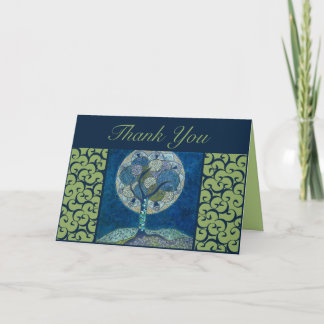 thank you card - moon in bloom painting