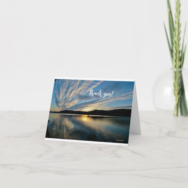 Thank You Card - Morning Lake Scene (Front)