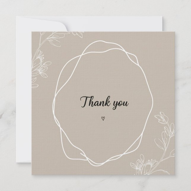 Thank you card - Natural (Front)