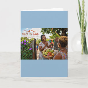 Thank You Card- Neighbour's Yard Scen Card