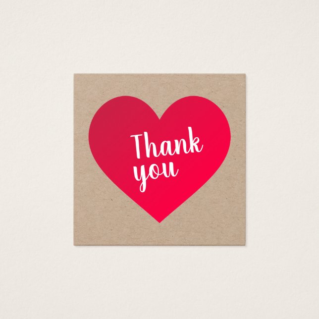 Thank you card on Premium Kraft paper. (Front)