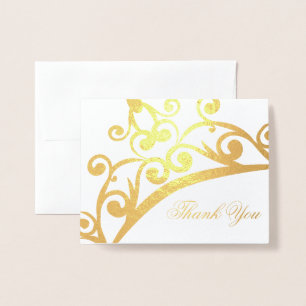 Thank You Card-Pageant Crown Foil Card