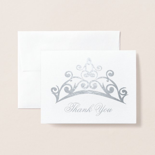 Thank You Card-Pageant Crown Foil Card (Front With Envelope)