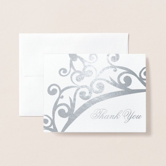 Thank You Card-Pageant Crown Foil Card (Front With Envelope)