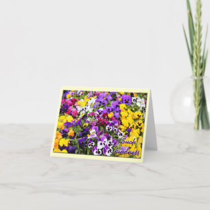 Thank You Card--Pansies Card