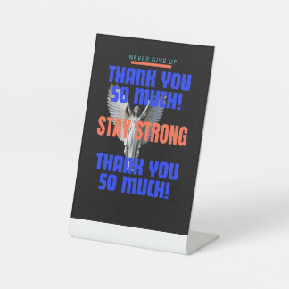 Thank you card  pedestal sign
