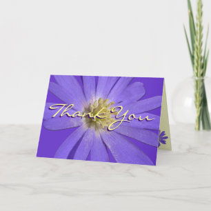 Thank You Card Personalise Blue Daisy Flower Cards