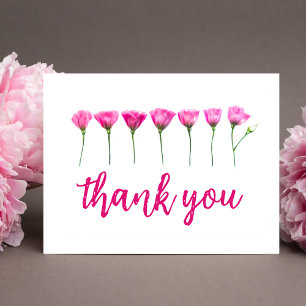 Thank You Card – Pink Floral for 95th Birthday