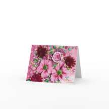 Thank you card "pink Floral Whimsy"