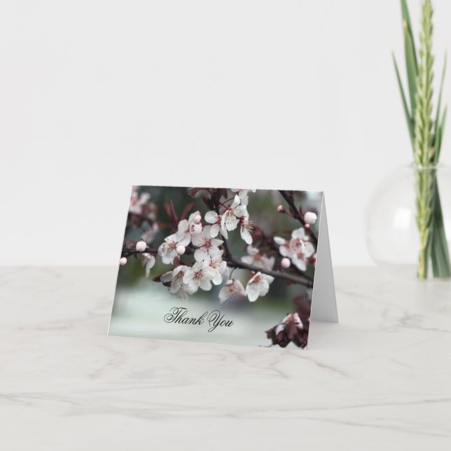 thank you card plum flowers (Front)