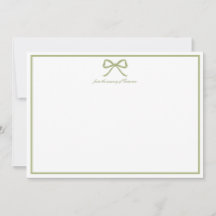 Thank You Card Preppy Bow Baby Shower