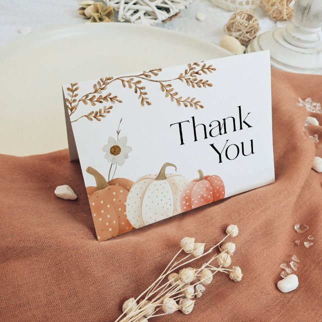 Thank You Card Pumpkin Fall Boho (Creator Uploaded)
