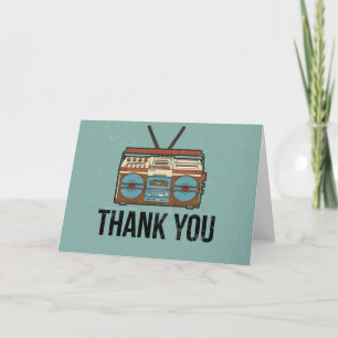 Thank You Card - Retro Radio Design