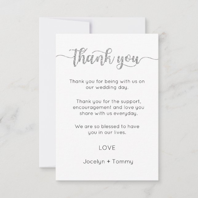 Thank You Card, Script Thank You Card (Front)