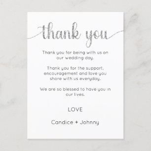 Thank You Card, Script Thank You Card