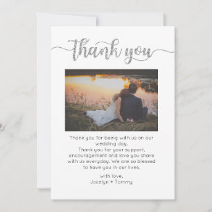 Thank You Card, Script Thank You Card, Photo Card