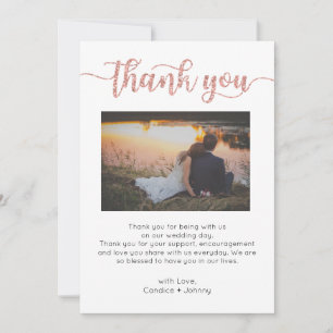 Thank You Card, Script Thank You Card, Photo Card