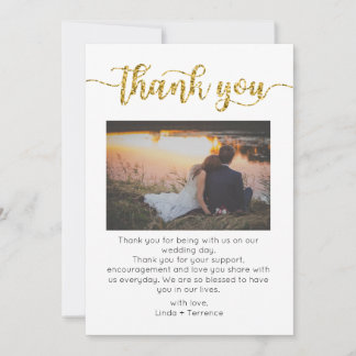 Thank You Card, Script Thank You Card, Photo Card