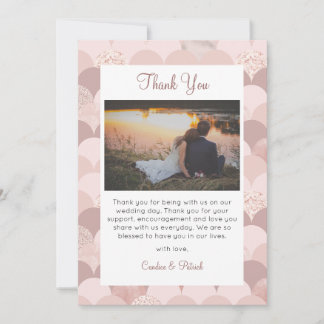 Thank You Card, Script Thank You Card, Photo Card