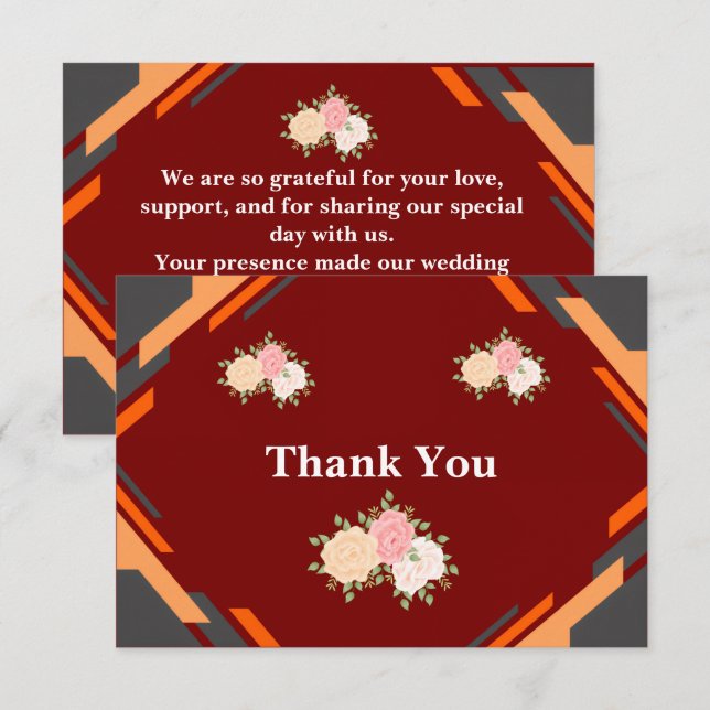 Thank You Card – Simple, Customisable (Front/Back)