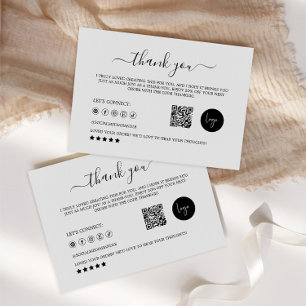 Thank You Card Small Biz Packaging Insert