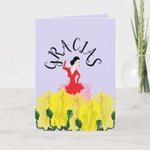 Thank You Card : Spanish Dancer Gorse Flower