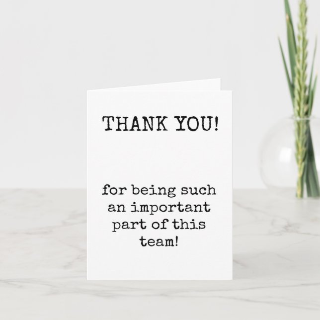Thank You Card, Staff, Team, Employee Appreciation Holiday Card (Front)