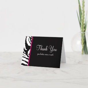 Thank You Card Template ** Bold Zebra Print