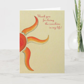 Thank you card - Thank you for being the sunshine