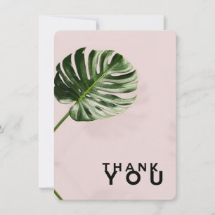 Thank You Card Tropical Palm Leaf