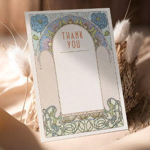 Thank You Card Vintage Art Nouveau Wedding Insert