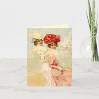 THANK YOU CARD Vintage Victorian Friends Fashions