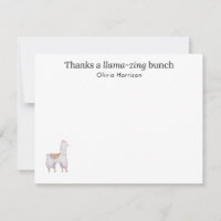 Thank you card, Watercolor Thank you stationery