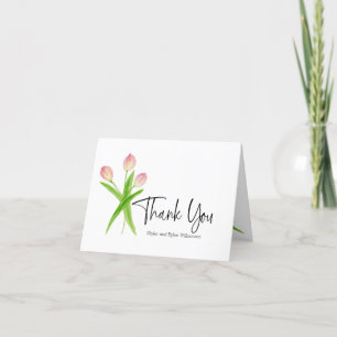 Thank you Card - Watercolor Tulips design
