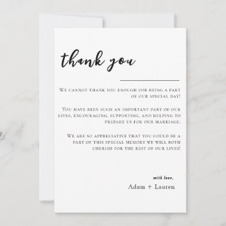 Thank You Card - Wedding