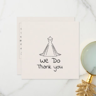 Thank you Card Wedding dress Silhouette Collection