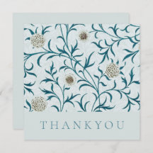 THANK YOU CARD : WILLIAM MORRIS : FLORAL DESIGN