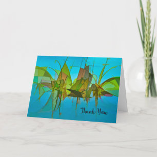 Thank You Card with Colourful Abstract Design
