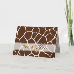 Thank You card, with giraffe