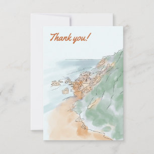 Thank you card with los angeles. Malibu