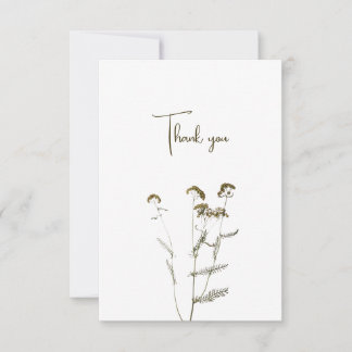 Thank you card with wild flowers