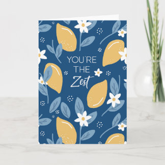 Thank You Card - You're the Zest Pun Lemon Yellow