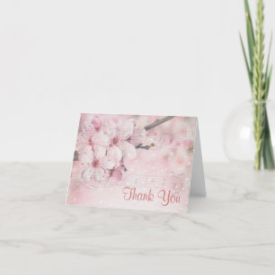 Thank You Cards (50) Floral Music Notes