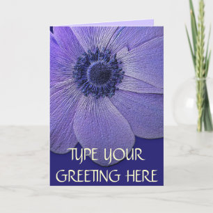 Thank You Cards Blue Flowers Custom Greeting Card