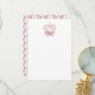 Thank You Cards Dusty Pink Crest & Cross