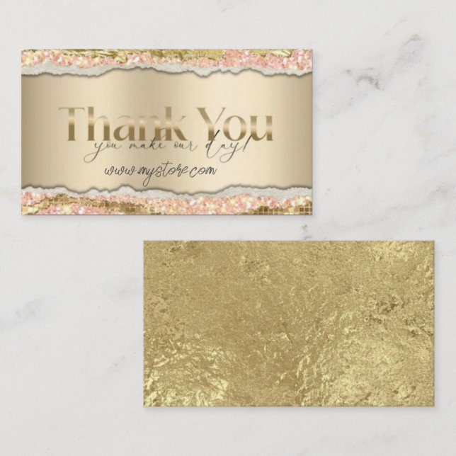 Thank You Cards for Retail Store Small Business (Front/Back)