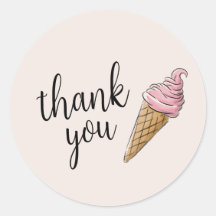 Thank You Cards - Ice Cream Party
