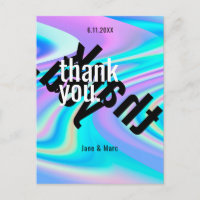 Thank You Cards Psychedelic Holographic