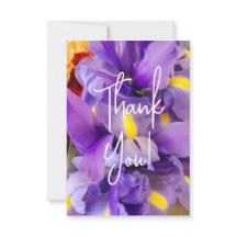 Thank You Cards Purple Tulip Flowers